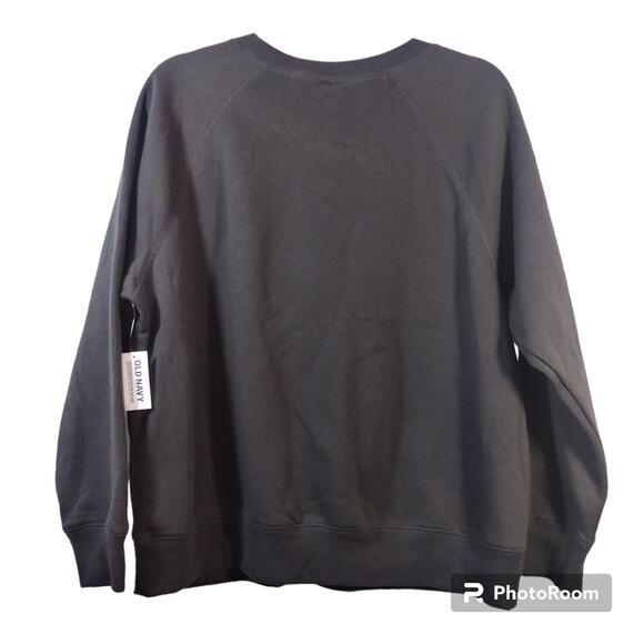 Old Navy Logo Saturday Panther Gray Long Sleeve Sweat Shirt Size L - Picture 2 of 7